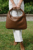 Woven Crescent Bag - Brown