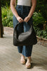 Woven Crescent Bag - Black