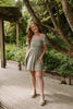 Pleated Detail Puff Sleeve Mini Dress - Olive