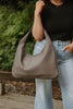 Woven Crescent Bag - Grey