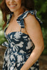 Flutter Sleeve Navy Peony Mini