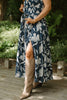 Flutter Sleeve Navy Peony Mini