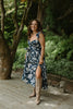 Flutter Sleeve Navy Peony Mini