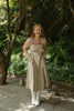 Waist Detail Midi Dress With Pockets - Sand