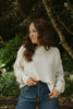 Oversized Exposed Seam Sweater - Cream