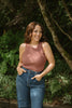 Ribbed Tank Top - Red Bean