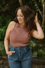 Ribbed Tank Top - Red Bean