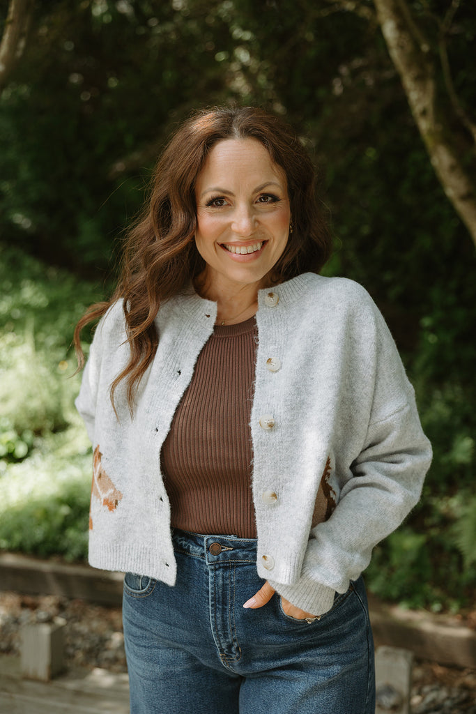 Saddle Up Cardigan - Grey