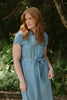Chambray Button Down Shirt Dress