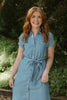 Chambray Button Down Shirt Dress