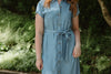 Chambray Button Down Shirt Dress