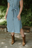 Chambray Button Down Shirt Dress