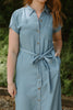 Chambray Button Down Shirt Dress