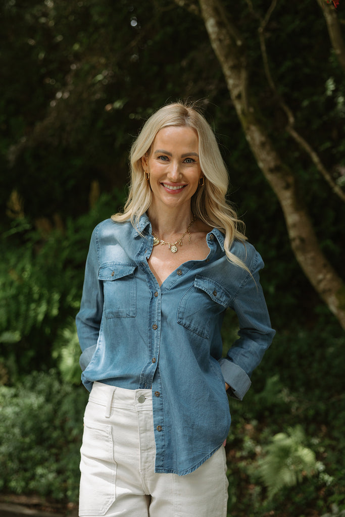 The Classic Denim Button Up - Blue