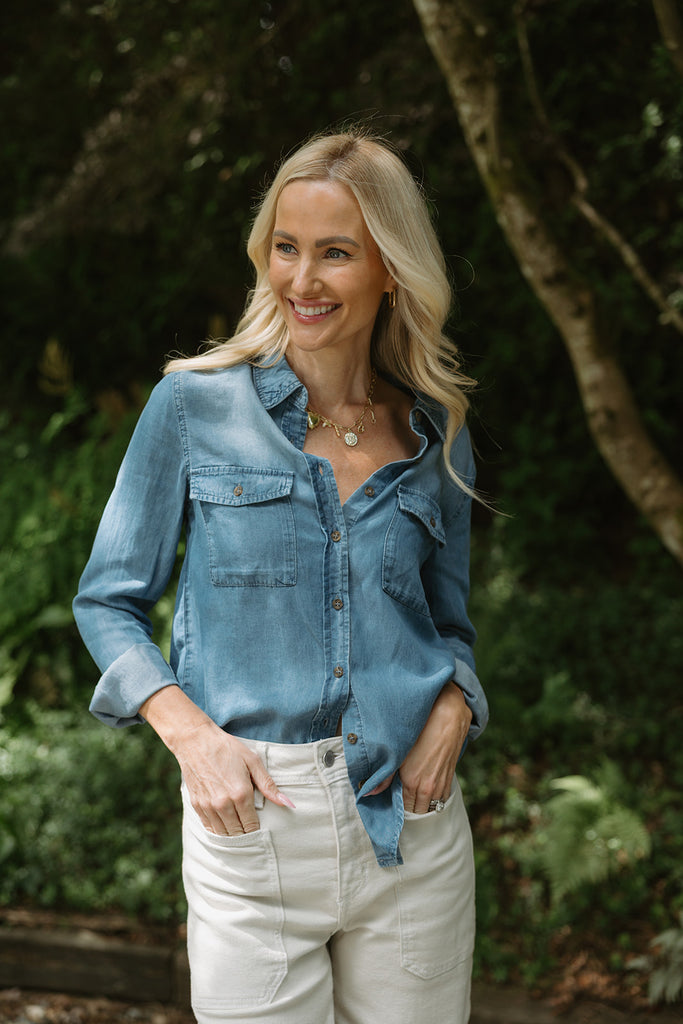 The Classic Denim Button Up - Blue