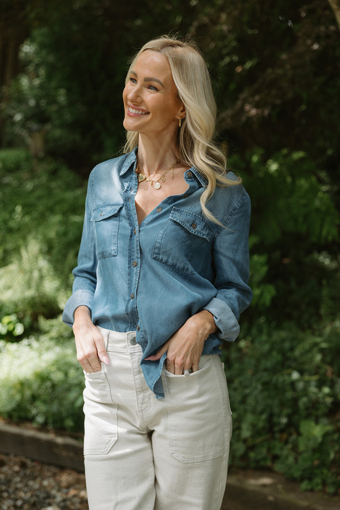 The Classic Denim Button Up - Blue