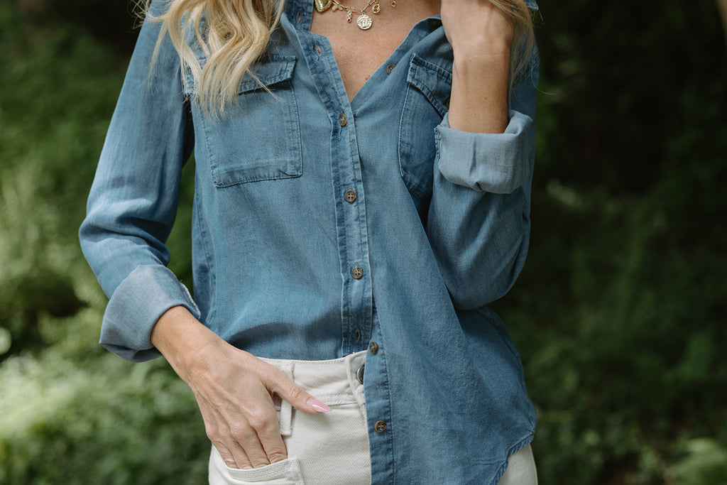 The Classic Denim Button Up - Blue