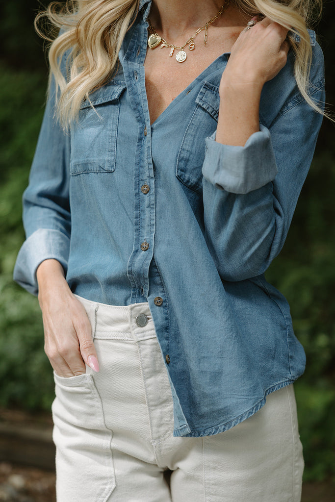 The Classic Denim Button Up - Blue
