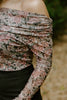 Off Shoulder Sheer Bodysuit - Pink