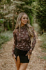 Sheer Brown Floral Shirt