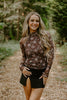 Sheer Brown Floral Shirt
