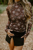 Sheer Brown Floral Shirt