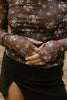 Sheer Brown Floral Shirt