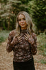 Sheer Brown Floral Shirt