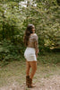 Off Shoulder Sheer Bodysuit - Cream