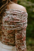Off Shoulder Sheer Bodysuit - Cream