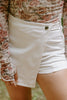 Denim Skort - White