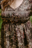 Floral Midi with Front Buttons - Chocolate