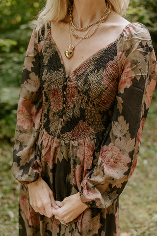 Linen Mock Wrap Dress with Tie - Natural