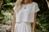 Linen Top & Skirt Set - Oat