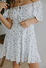 Front Tie Mini Floral Dress