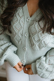 Crochet Cardigan - Green
