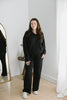 Zip Up Sweatshirt With Wide Leg Pant - B