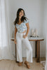 Floral Corset Top - Blue