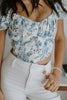 Floral Corset Top - Blue
