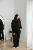 Zip Up Sweatshirt With Wide Leg Pant - B