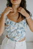Floral Corset Top - Blue