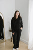Zip Up Sweatshirt With Wide Leg Pant - B