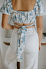 Floral Corset Top - Blue