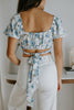 Floral Corset Top - Blue