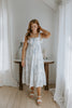 Blossom Tiered Midi Dress - Blue