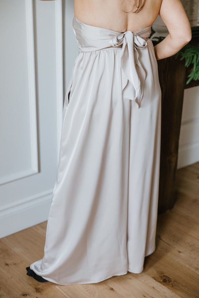 Tube Top Jumpsuit - Champagne
