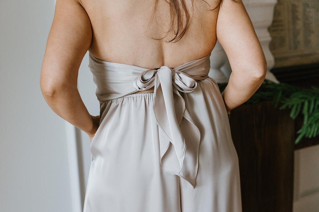 Tube Top Jumpsuit - Champagne