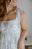Blossom Tiered Midi Dress - Blue