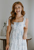 Blossom Tiered Midi Dress - Blue