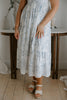 Blossom Tiered Midi Dress - Blue